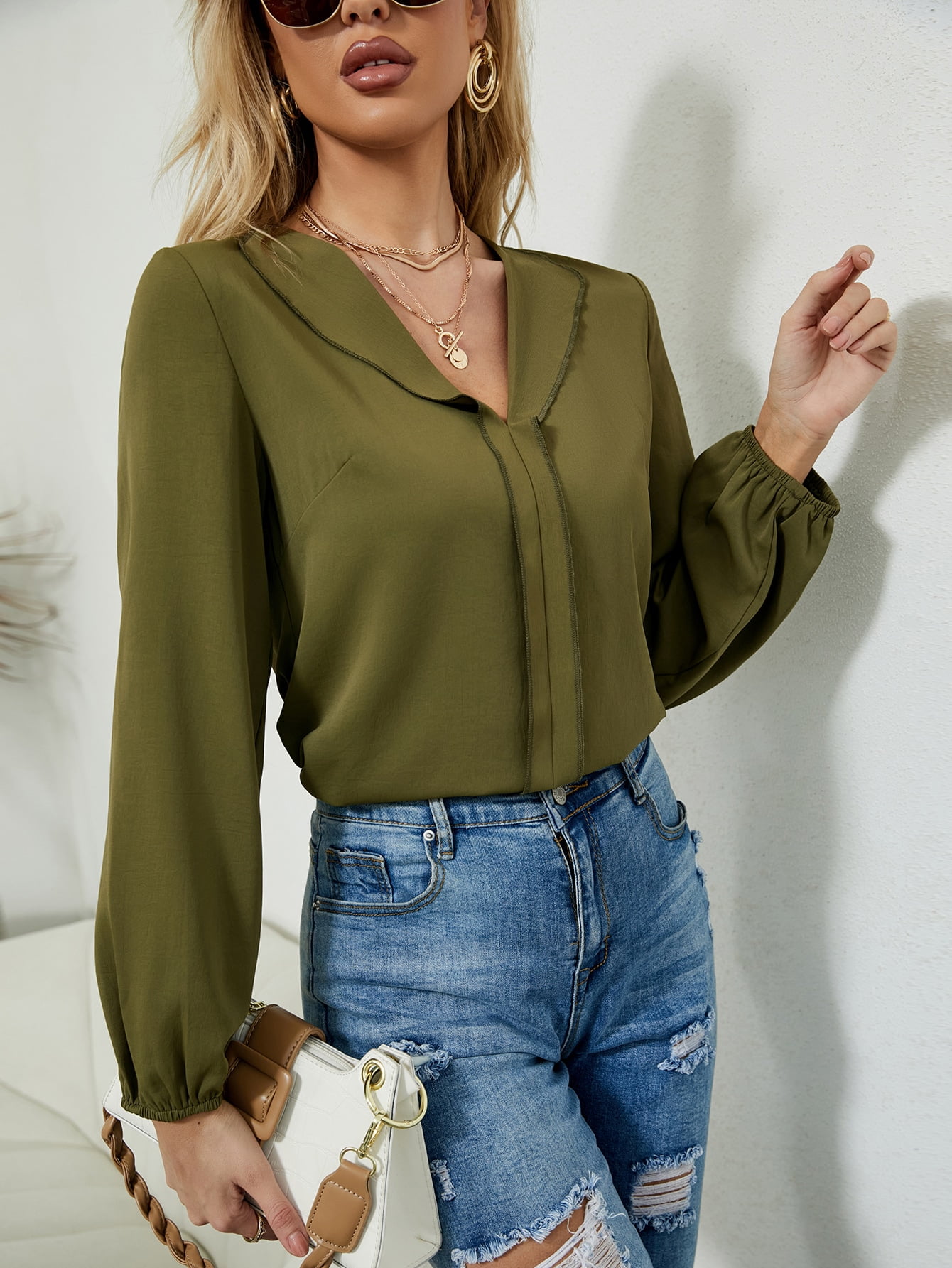 Olive Green Tops